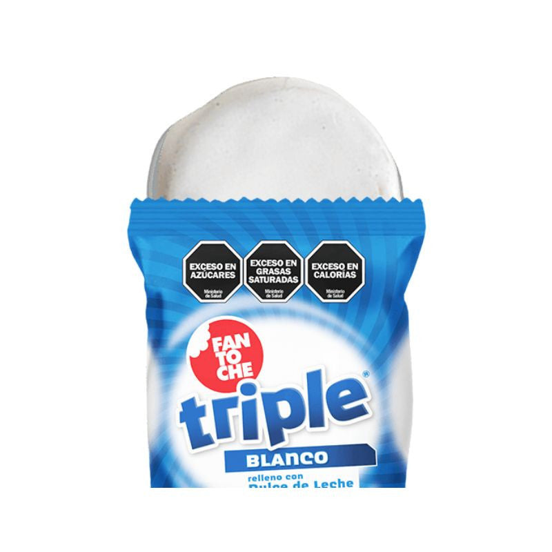 Alfajor FANTOCHE triple chocolate blanco