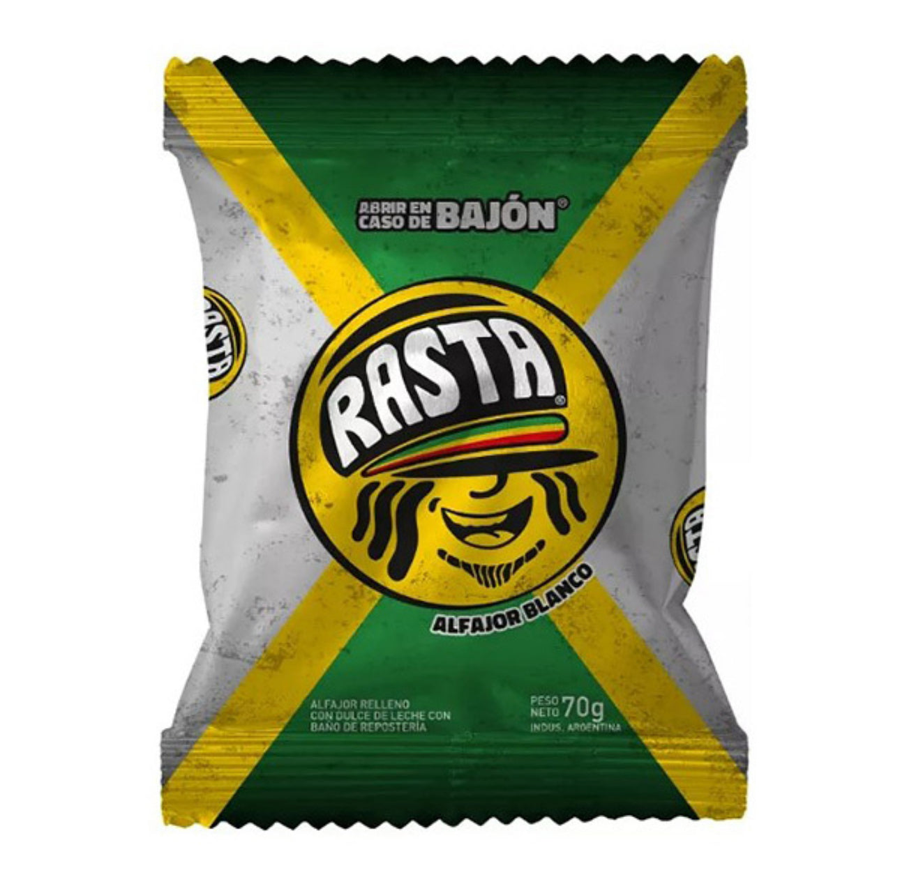 Alfajores Rasta Chocolate Blanco con Ddl Cremoso