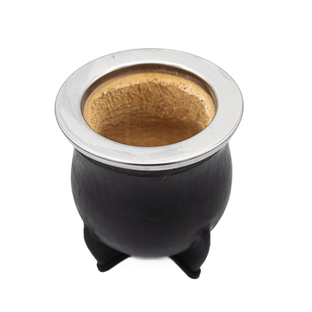 Mate Camionero negro cuero liso