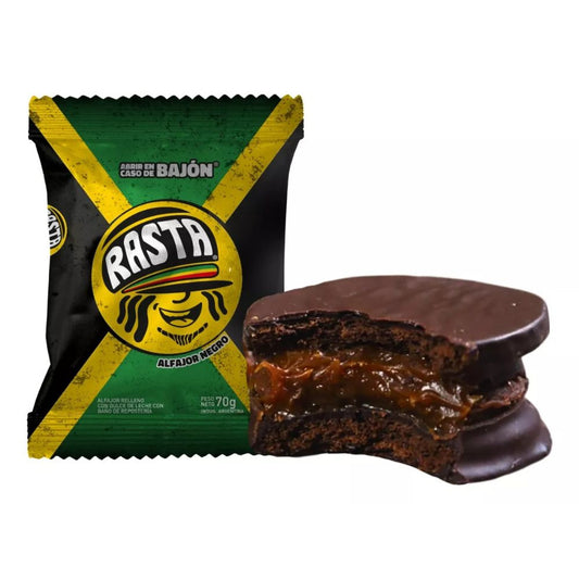 Alfajores Rasta Chocolate Amargo con Ddl Cremoso