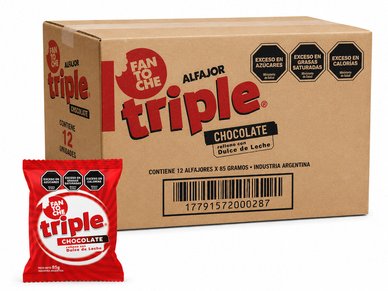 Alfajor FANTOCHE triple chocolate