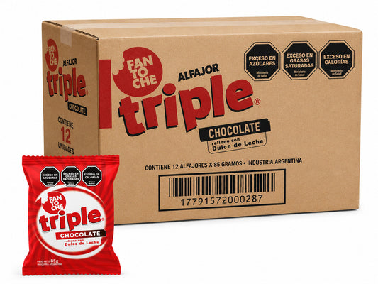 Alfajor FANTOCHE triple chocolate