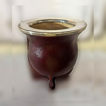 Mate Camionero marrón cuero liso